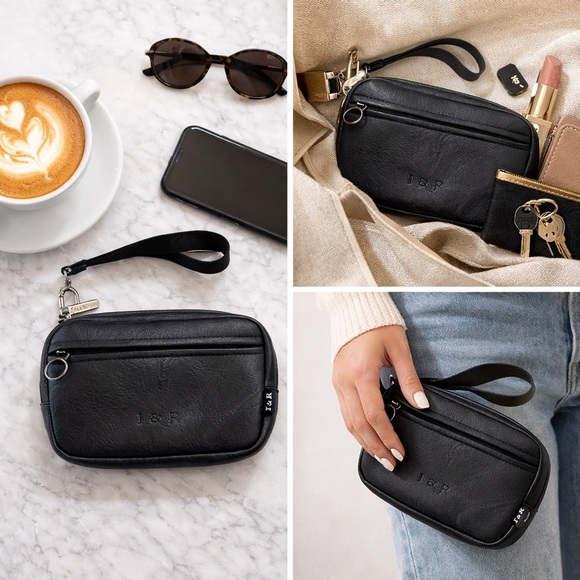 i&r Handbags - Black Pouch wristlet